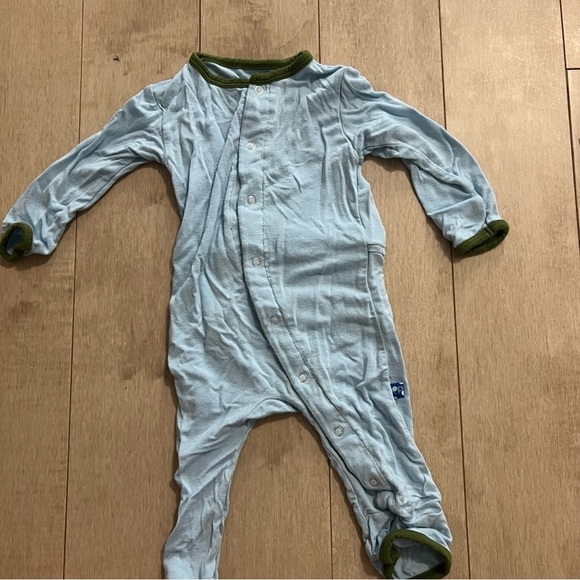 KicKee Pants Long Sleeve Sleeper Footie Pajama Bamboo - Picture 2 of 6